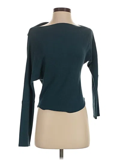 Pre-owned We The Free Long Sleeve Top Teal One Shoulder Neckline Tops