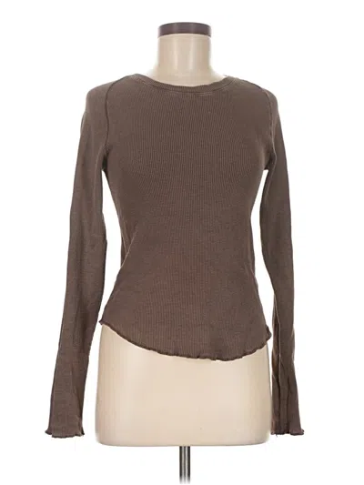 Pre-owned We The Free Long Sleeve T-shirt In Brown