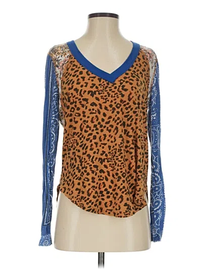 Pre-owned We The Free Long Sleeve T-shirt In Brown
