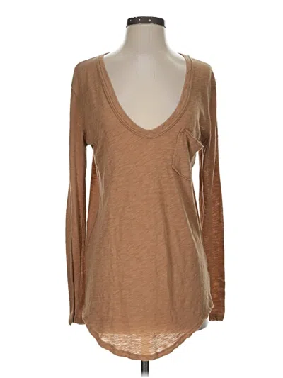 Pre-owned We The Free Long Sleeve T-shirt In Brown