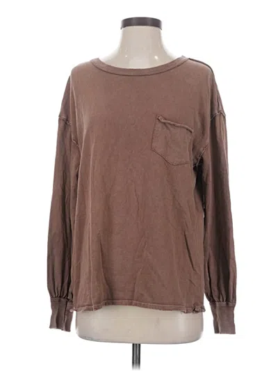 Pre-owned We The Free Long Sleeve T-shirt In Brown