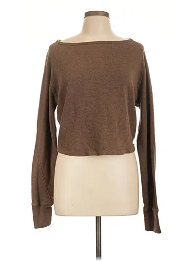 Pre-owned We The Free Long Sleeve T-shirt In Brown