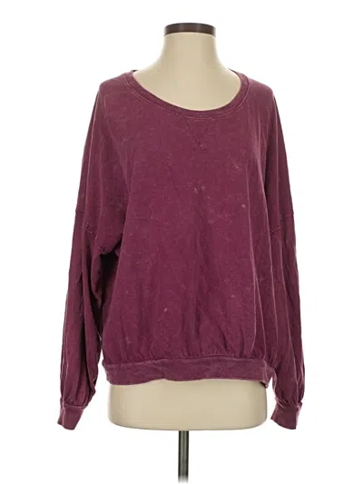 Pre-owned We The Free Long Sleeve T-shirt In Burgundy