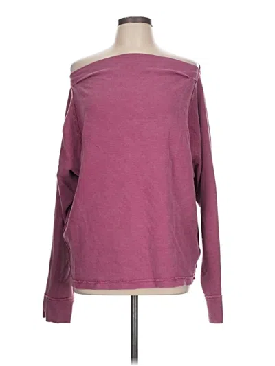 Pre-owned We The Free Long Sleeve T-shirt In Burgundy