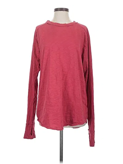 Pre-owned We The Free Long Sleeve T-shirt In Burgundy