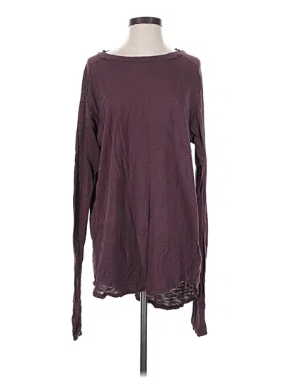 Pre-owned We The Free Long Sleeve T-shirt In Burgundy