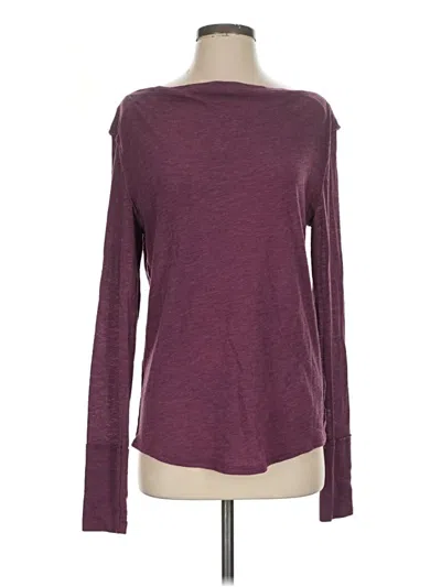 Pre-owned We The Free Long Sleeve T-shirt In Burgundy