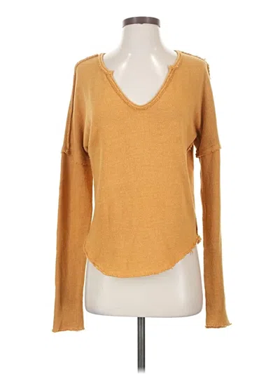 Pre-owned We The Free Long Sleeve T-shirt In Gold