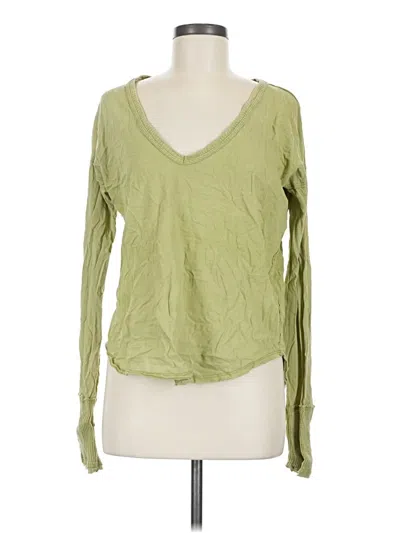 Pre-owned We The Free Long Sleeve T-shirt In Green