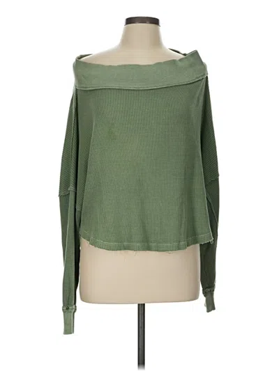 Pre-owned We The Free Long Sleeve T-shirt In Green