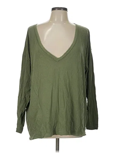Pre-owned We The Free Long Sleeve T-shirt In Green