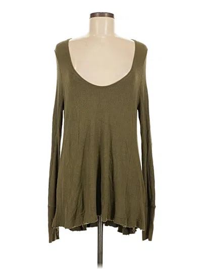 Pre-owned We The Free Long Sleeve T-shirt In Green