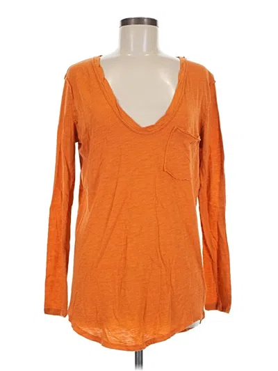 Pre-owned We The Free Long Sleeve T-shirt In Orange