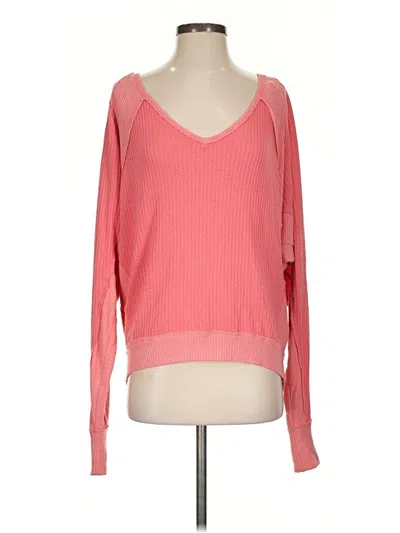 Pre-owned We The Free Long Sleeve T-shirt In Pink