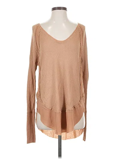 Pre-owned We The Free Long Sleeve T-shirt In Tan