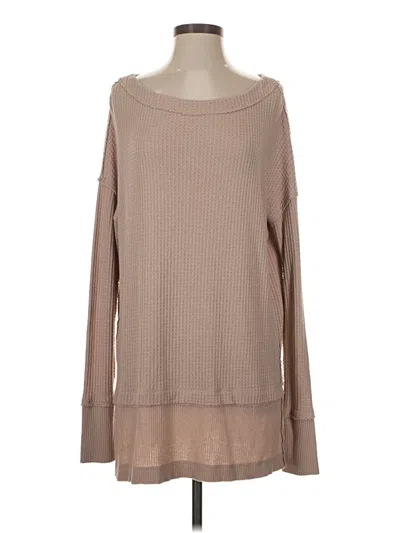 Pre-owned We The Free Long Sleeve T-shirt In Tan