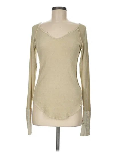 Pre-owned We The Free Long Sleeve T-shirt In Tan