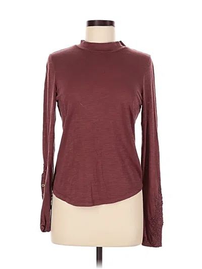 Pre-owned We The Free Long Sleeve Turtleneck In Burgundy