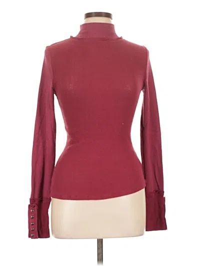 Pre-owned We The Free Long Sleeve Turtleneck In Burgundy