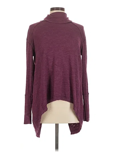 Pre-owned We The Free Long Sleeve Turtleneck In Burgundy