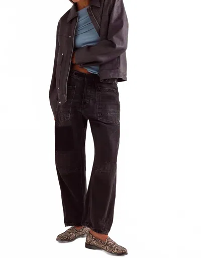 We The Free Moxie Pull On Barrel Jeans In Grey In Gray