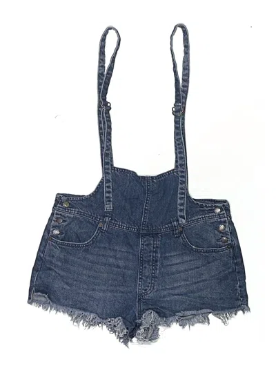 Pre-owned We The Free Overall Shorts In Blue