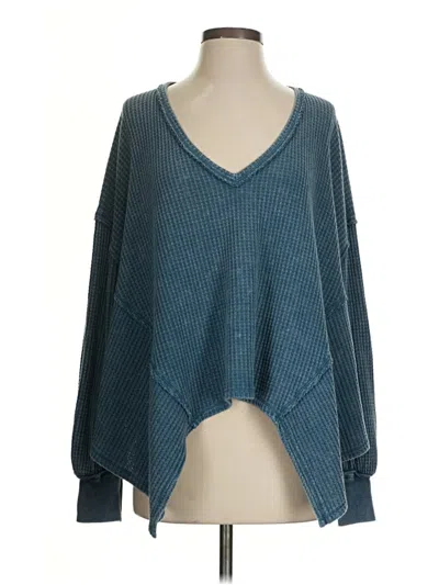 Pre-owned We The Free Poncho In Blue