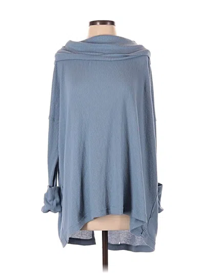 Pre-owned We The Free Poncho In Blue