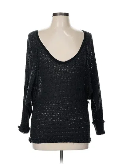 Pre-owned We The Free Pullover Sweater In Black