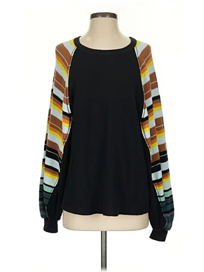 Pre-owned We The Free Pullover Sweater In Black