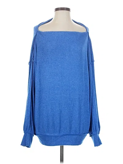 Pre-owned We The Free Pullover Sweater In Blue
