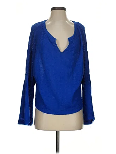 Pre-owned We The Free Pullover Sweater In Blue