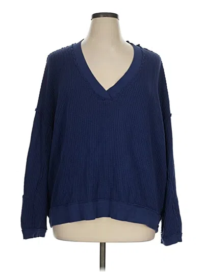 Pre-owned We The Free Pullover Sweater In Blue
