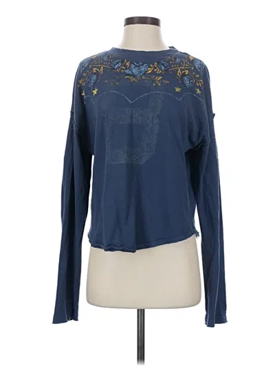 Pre-owned We The Free Pullover Sweater In Blue