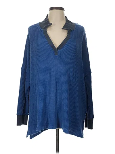 Pre-owned We The Free Pullover Sweater In Blue