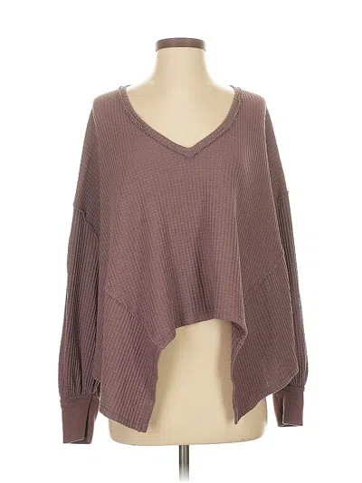 Pre-owned We The Free Pullover Sweater In Brown