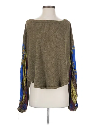 Pre-owned We The Free Pullover Sweater In Brown