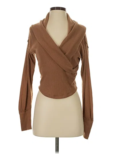 Pre-owned We The Free Pullover Sweater In Brown
