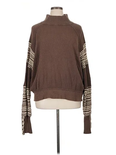Pre-owned We The Free Pullover Sweater In Brown