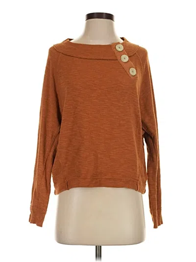 Pre-owned We The Free Pullover Sweater In Brown