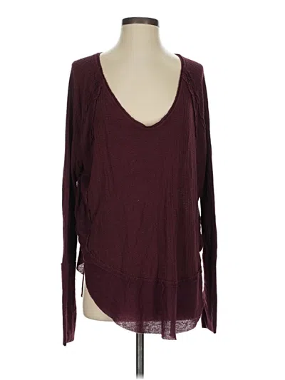 Pre-owned We The Free Pullover Sweater In Burgundy