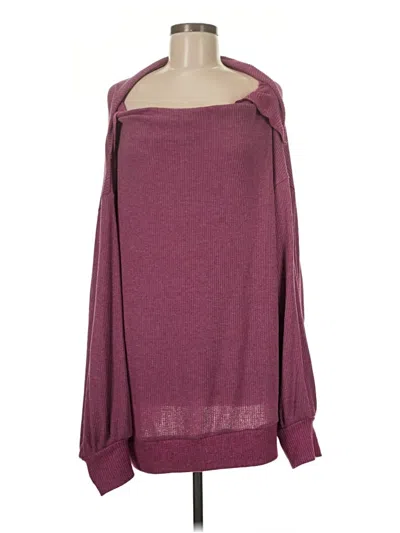 Pre-owned We The Free Pullover Sweater In Burgundy