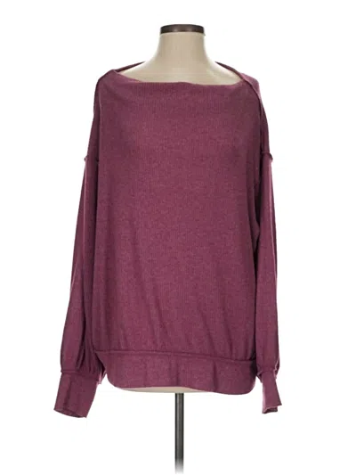 Pre-owned We The Free Pullover Sweater In Burgundy