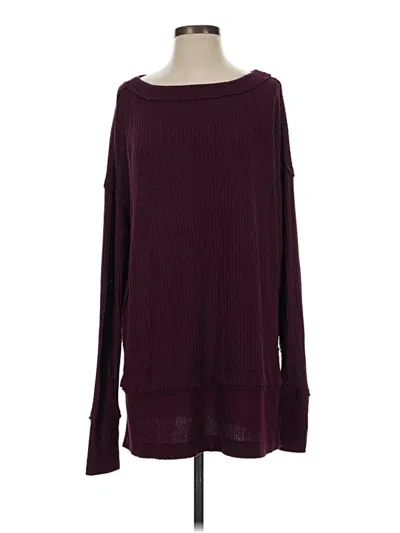 Pre-owned We The Free Pullover Sweater In Burgundy