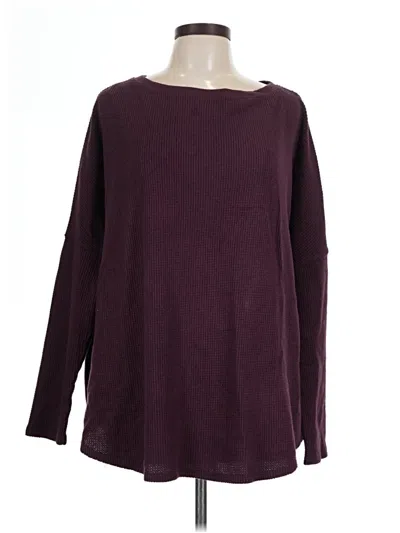 Pre-owned We The Free Pullover Sweater In Burgundy