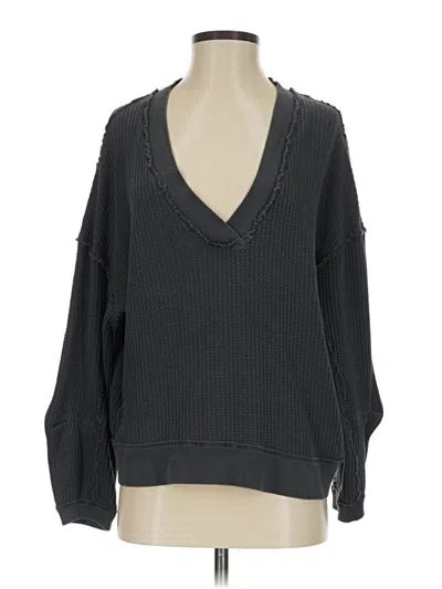 Pre-owned We The Free Pullover Sweater In Gray