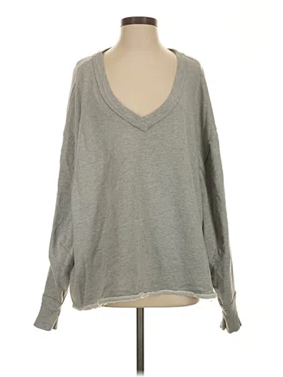 Pre-owned We The Free Pullover Sweater In Gray