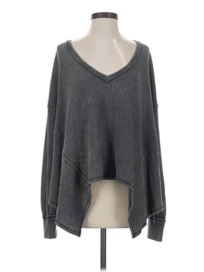 Pre-owned We The Free Pullover Sweater In Gray