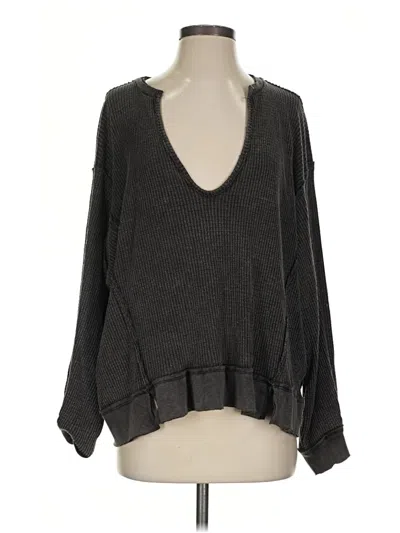 Pre-owned We The Free Pullover Sweater In Gray