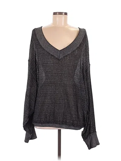 Pre-owned We The Free Pullover Sweater In Gray